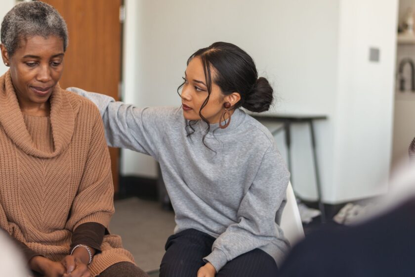 group therapy session - trauma informed care