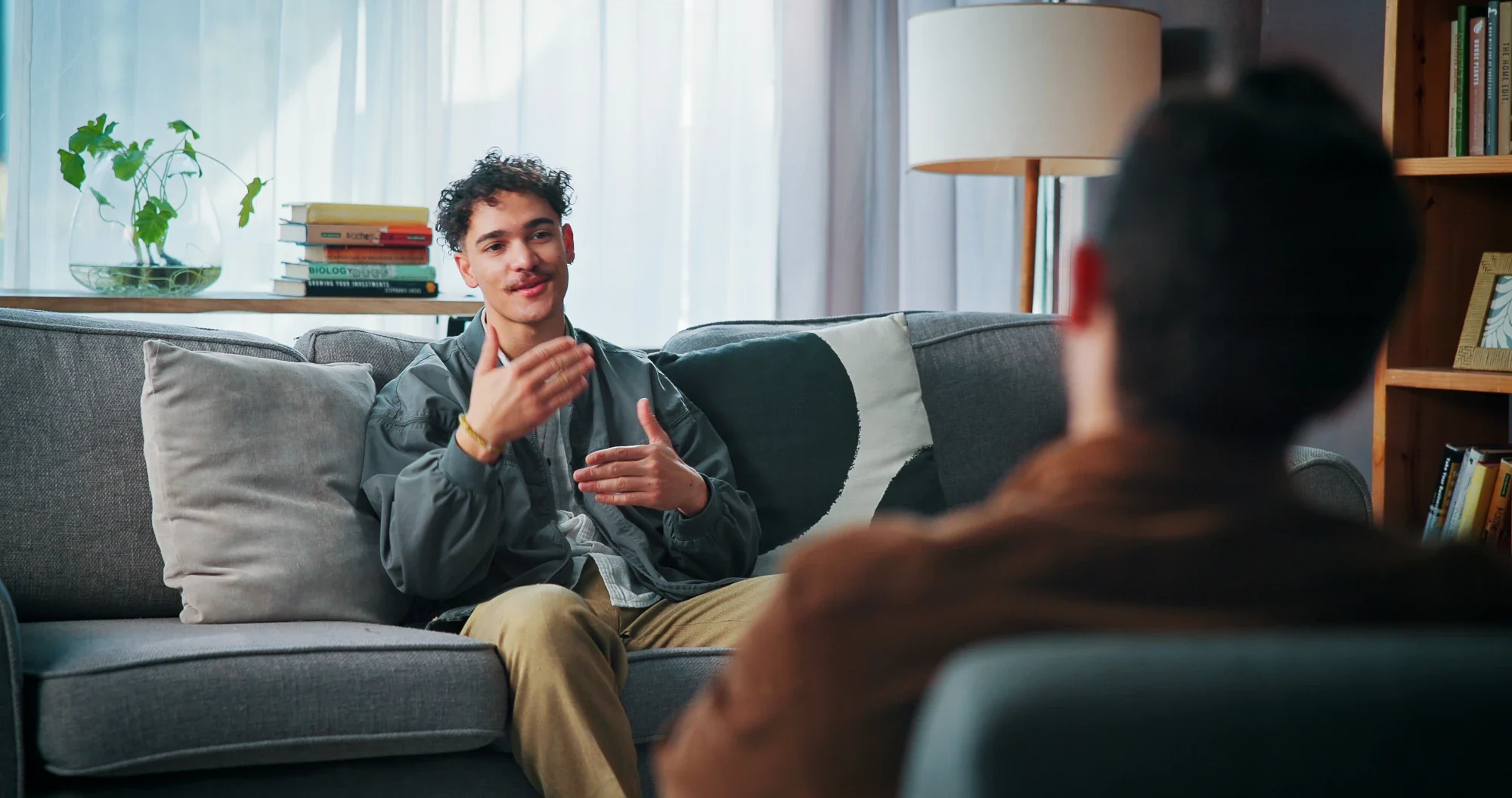 Adult patient discussing schizophrenia treatment options with a psychiatrist.